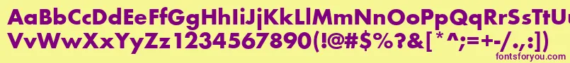 FuturateeBold Font – Purple Fonts on Yellow Background