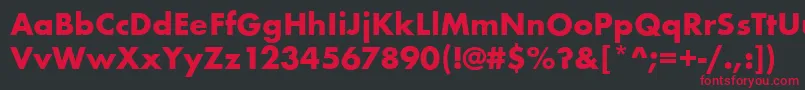 FuturateeBold Font – Red Fonts on Black Background