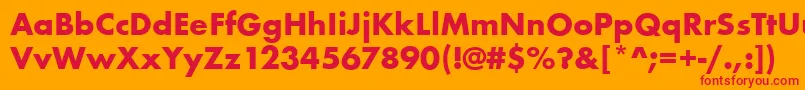 FuturateeBold Font – Red Fonts on Orange Background