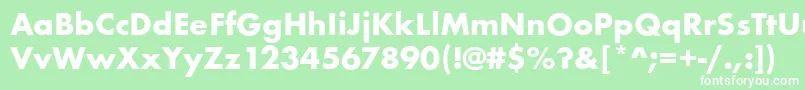 FuturateeBold Font – White Fonts on Green Background