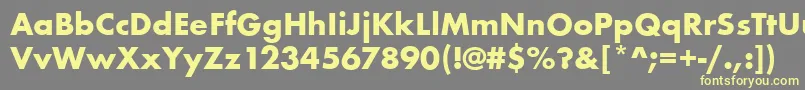 FuturateeBold Font – Yellow Fonts on Gray Background