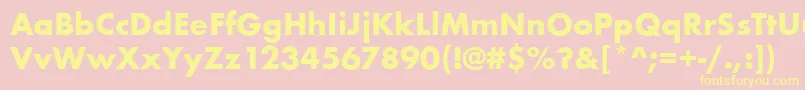 FuturateeBold Font – Yellow Fonts on Pink Background