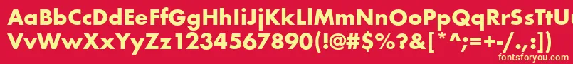 FuturateeBold Font – Yellow Fonts on Red Background