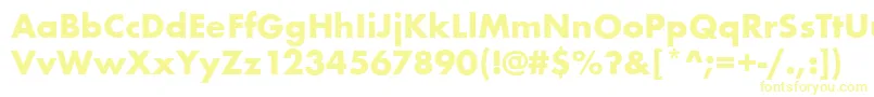 FuturateeBold Font – Yellow Fonts on White Background