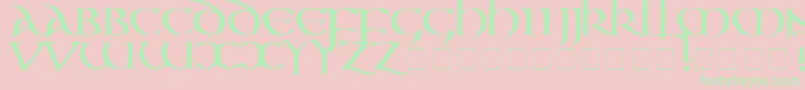 AonCari Font – Green Fonts on Pink Background