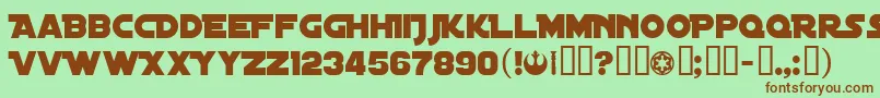 DistantGalaxy Font – Brown Fonts on Green Background