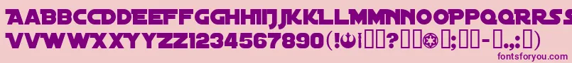 DistantGalaxy Font – Purple Fonts on Pink Background