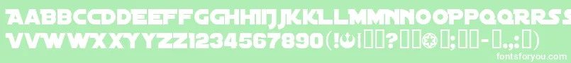 DistantGalaxy Font – White Fonts on Green Background