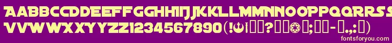 DistantGalaxy Font – Yellow Fonts on Purple Background