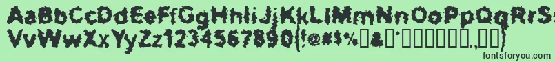 fuente TooMuchTooDrink – Fuentes Negras Sobre Fondo Verde