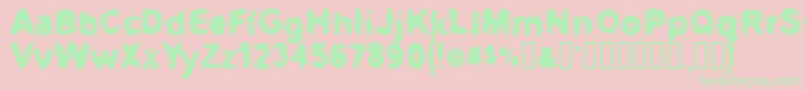 TooMuchTooDrink Font – Green Fonts on Pink Background