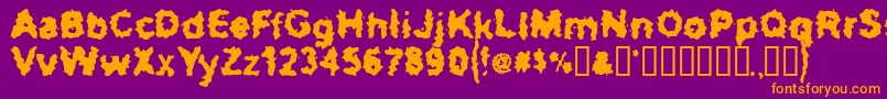 TooMuchTooDrink Font – Orange Fonts on Purple Background