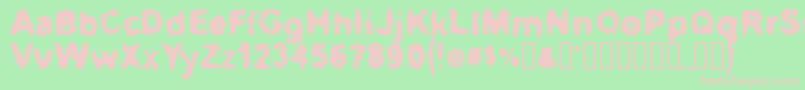 TooMuchTooDrink Font – Pink Fonts on Green Background