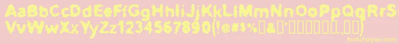 TooMuchTooDrink Font – Yellow Fonts on Pink Background