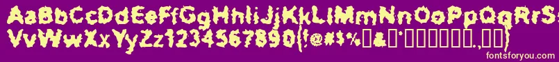 TooMuchTooDrink Font – Yellow Fonts on Purple Background