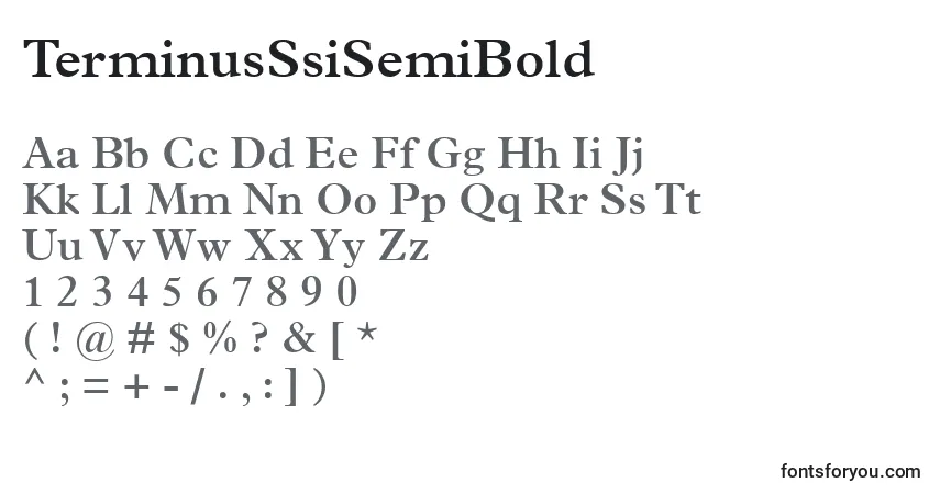 Шрифт TerminusSsiSemiBold – алфавит, цифры, специальные символы