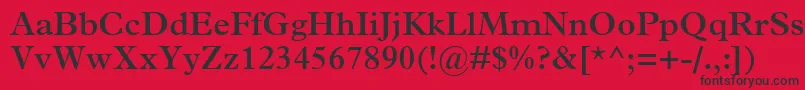 Czcionka TerminusSsiSemiBold – czarne czcionki na czerwonym tle