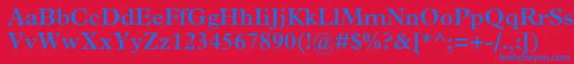 TerminusSsiSemiBold Font – Blue Fonts on Red Background