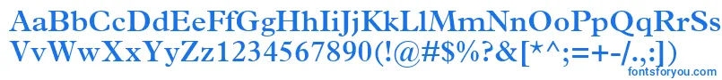 フォントTerminusSsiSemiBold – 白い背景に青い文字