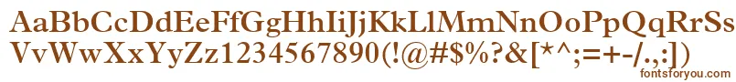 Шрифт TerminusSsiSemiBold – коричневые шрифты на белом фоне