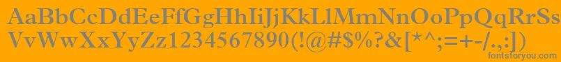 フォントTerminusSsiSemiBold – オレンジの背景に灰色の文字