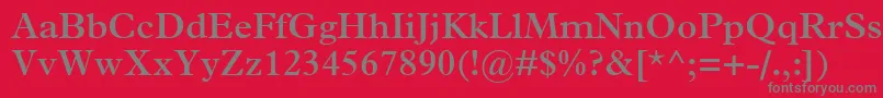 フォントTerminusSsiSemiBold – 赤い背景に灰色の文字