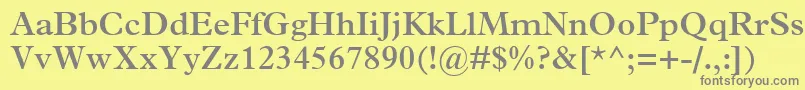TerminusSsiSemiBold-Schriftart – Graue Schriften auf gelbem Hintergrund