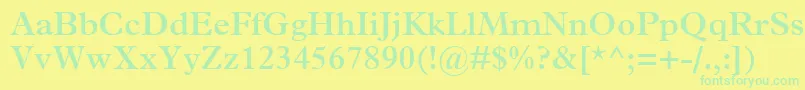 TerminusSsiSemiBold Font – Green Fonts on Yellow Background