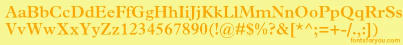 TerminusSsiSemiBold Font – Orange Fonts on Yellow Background