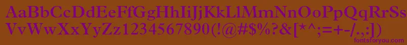 Шрифт TerminusSsiSemiBold – фиолетовые шрифты на коричневом фоне