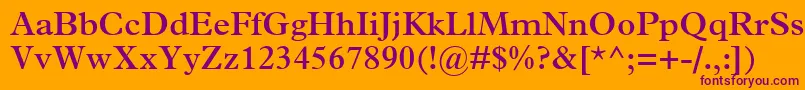 TerminusSsiSemiBold Font – Purple Fonts on Orange Background