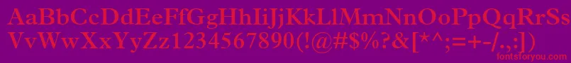 TerminusSsiSemiBold Font – Red Fonts on Purple Background