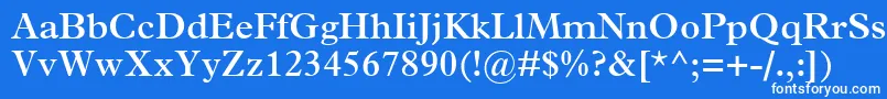 Шрифт TerminusSsiSemiBold – белые шрифты на синем фоне