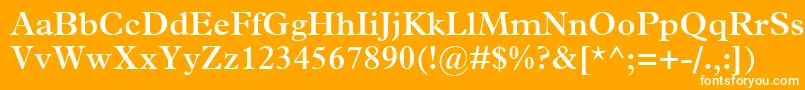 Шрифт TerminusSsiSemiBold – белые шрифты на оранжевом фоне