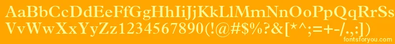 TerminusSsiSemiBold Font – Yellow Fonts on Orange Background