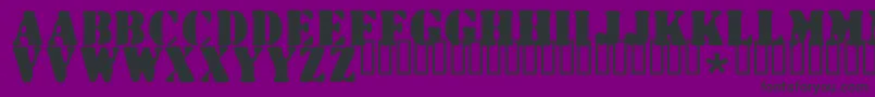 Czcionka Wartorn ffy – czarne czcionki na fioletowym tle