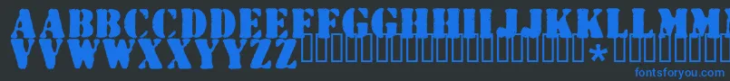 Wartorn ffy Font – Blue Fonts on Black Background