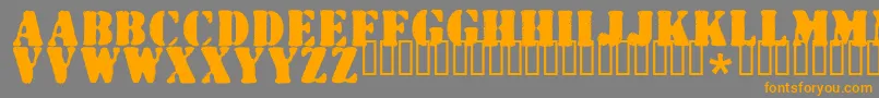 Wartorn ffy Font – Orange Fonts on Gray Background