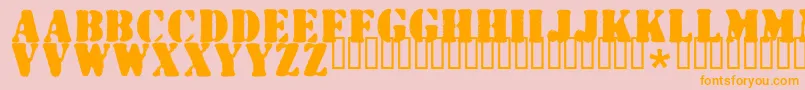 Wartorn ffy Font – Orange Fonts on Pink Background