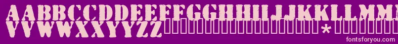 Wartorn ffy Font – Pink Fonts on Purple Background