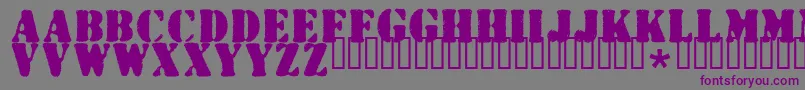 Wartorn ffy Font – Purple Fonts on Gray Background