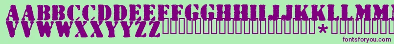Wartorn ffy Font – Purple Fonts on Green Background
