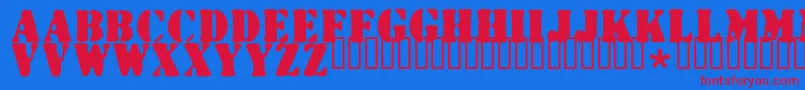 Wartorn ffy Font – Red Fonts on Blue Background