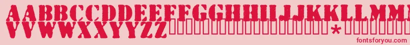 Wartorn ffy Font – Red Fonts on Pink Background