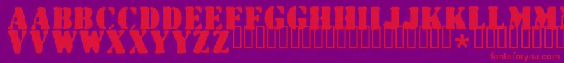 Wartorn ffy Font – Red Fonts on Purple Background