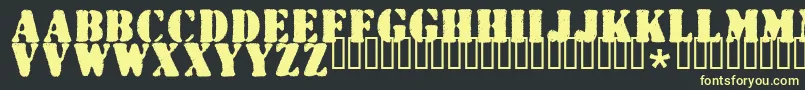 Wartorn ffy Font – Yellow Fonts on Black Background
