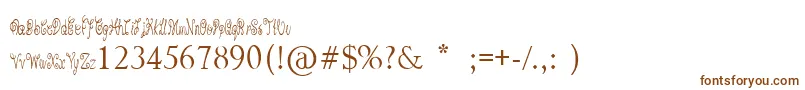 Шрифт PixieMoon – коричневые шрифты на белом фоне