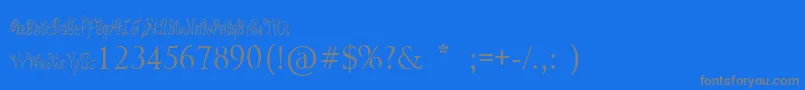 PixieMoon Font – Gray Fonts on Blue Background