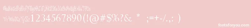 PixieMoon-Schriftart – Weiße Schriften auf rosa Hintergrund