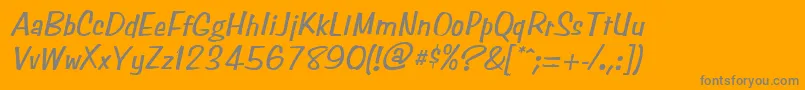 SimpsonItalic Font – Gray Fonts on Orange Background